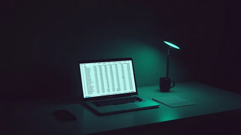 A minimalist workspace with a single laptop and a digital sp